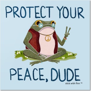 Peaceful Hippie Frogson the Frog Posters and Art